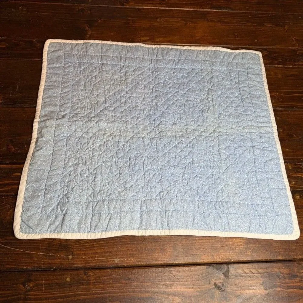 Quilted Irish Chain Baby Blanket Table Centerpiece Floral Ditsy Hand Stitched - Picture 5 of 7